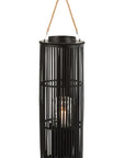 Lantern Tube Bamboo Black Large - vivahabitat.com