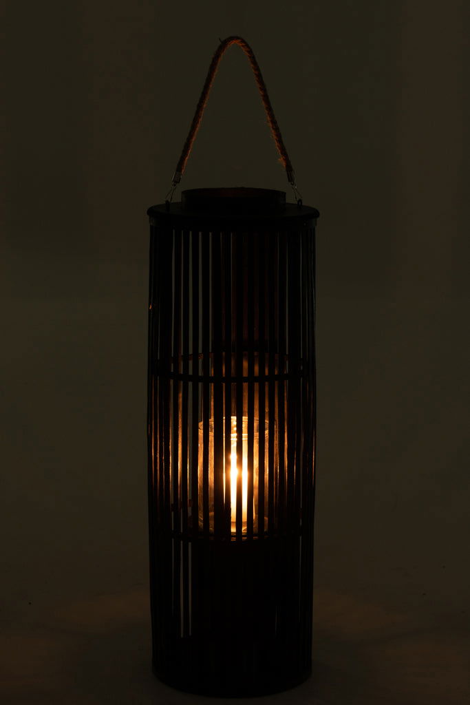 Lantern Tube Bamboo Black Large - vivahabitat.com