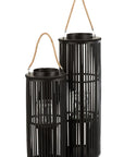 Lantern Tube Bamboo Black Large - vivahabitat.com