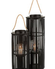 Lantern Tube Bamboo Black Large - vivahabitat.com