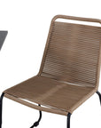 Venture Home Way café table 70*70+Lindos Stacking Chair - Black Alu / Latte Rope_2 - vivahabitat.com