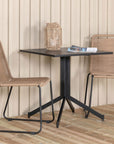 Venture Home Way café table 70*70+Lindos Stacking Chair - Black Alu / Latte Rope_2 - vivahabitat.com