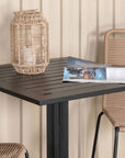 Venture Home Way café table 70*70+Lindos Stacking Chair - Black Alu / Latte Rope_2 - vivahabitat.com