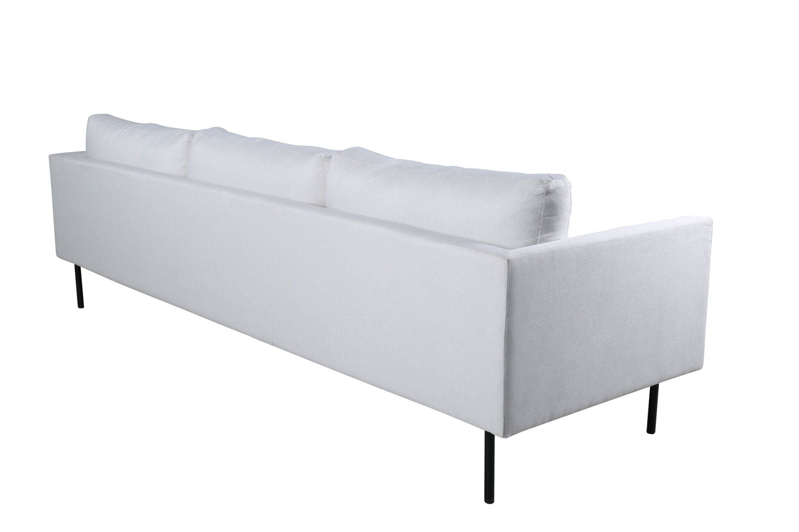 Venture Home Zoom 3-seat Sofa - Black / Light Beige Fabric - vivahabitat.com