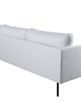 Venture Home Zoom 3-seat Sofa - Black / Light Beige Fabric - vivahabitat.com