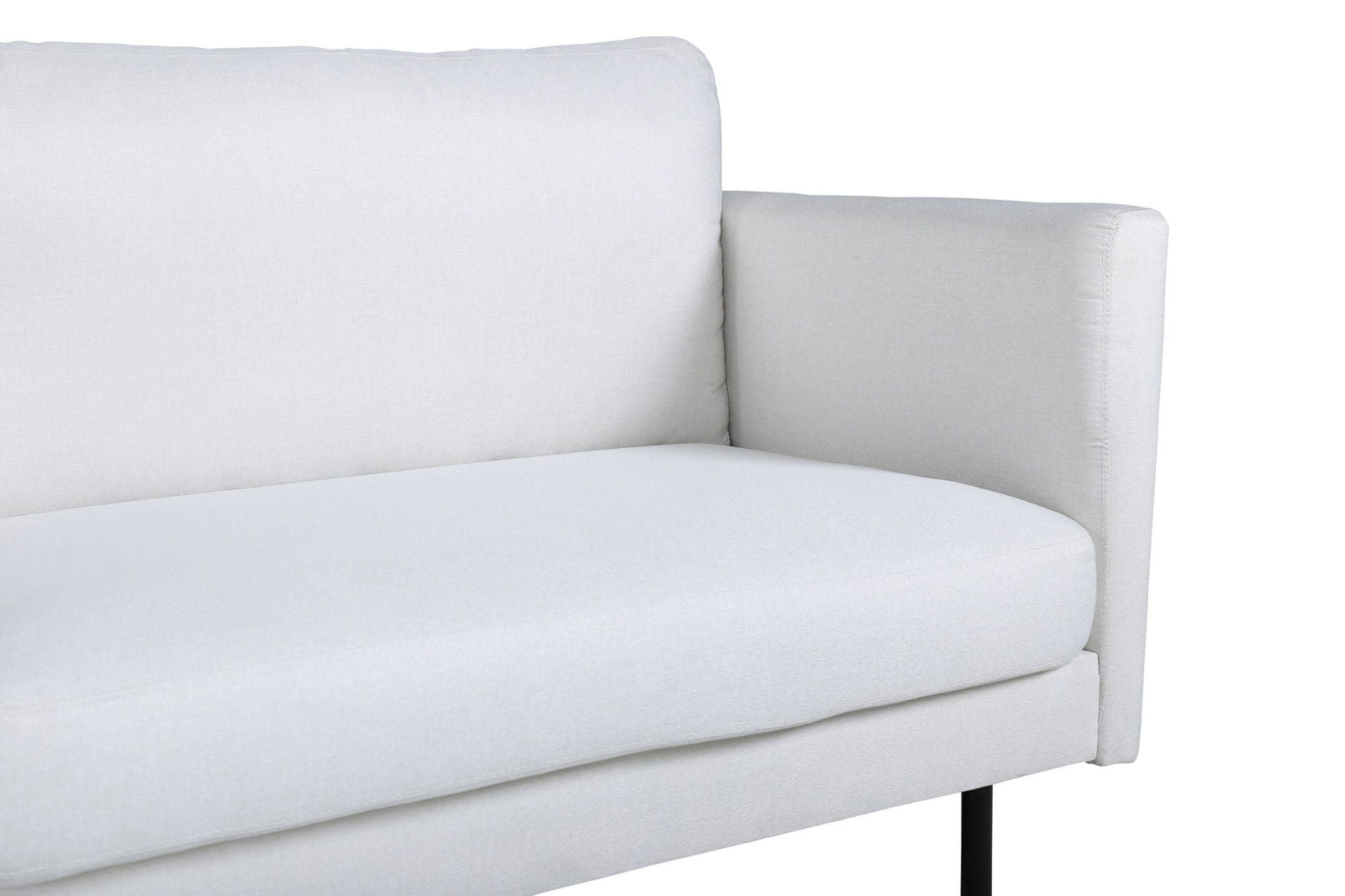 Venture Home Zoom 3-seat Sofa - Black / Light Beige Fabric - vivahabitat.com