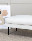 Venture Home Zoom Ottoman - Black / Light Beige Fabric - vivahabitat.com