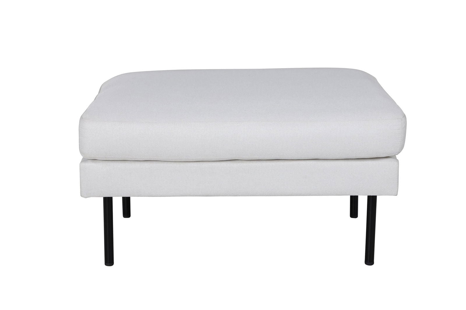 Venture Home Zoom Ottoman - Black / Light Beige Fabric - vivahabitat.com