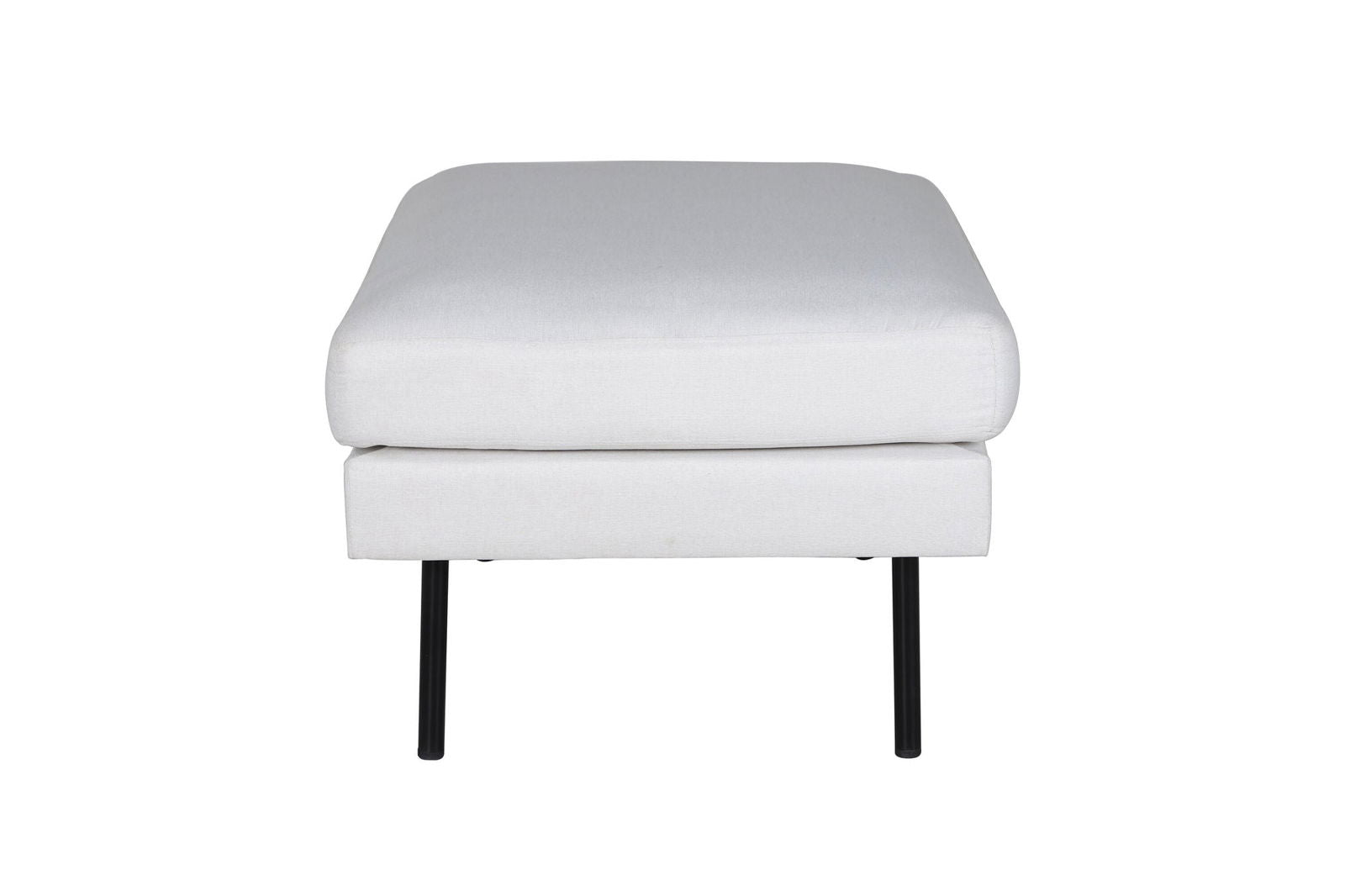 Venture Home Zoom Ottoman - Black / Light Beige Fabric - vivahabitat.com