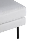 Venture Home Zoom Ottoman - Black / Light Beige Fabric - vivahabitat.com