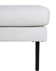 Venture Home Zoom Ottoman - Black / Light Beige Fabric - vivahabitat.com