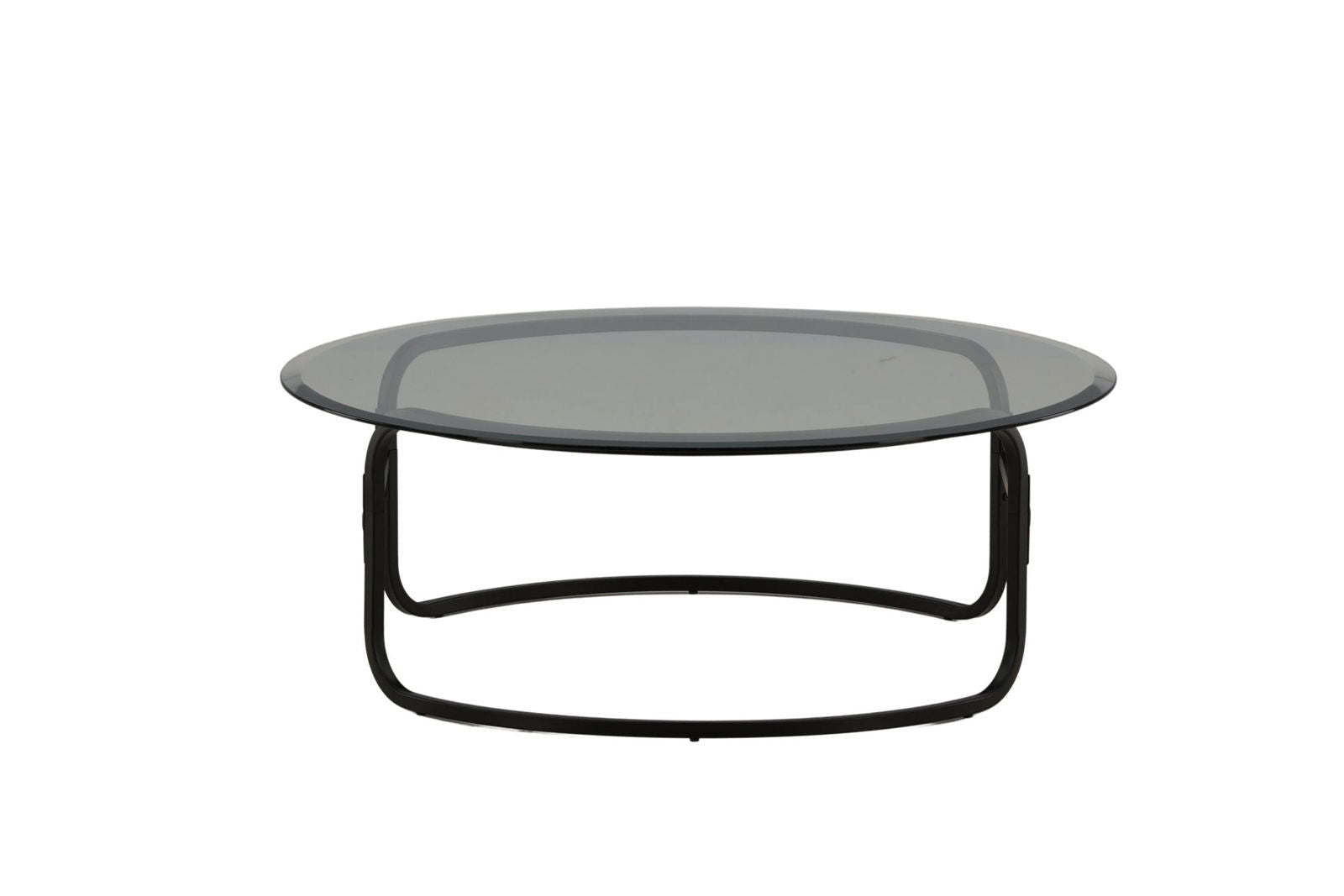 Lomma Sofa Table - Black / Clear glass - vivahabitat.com