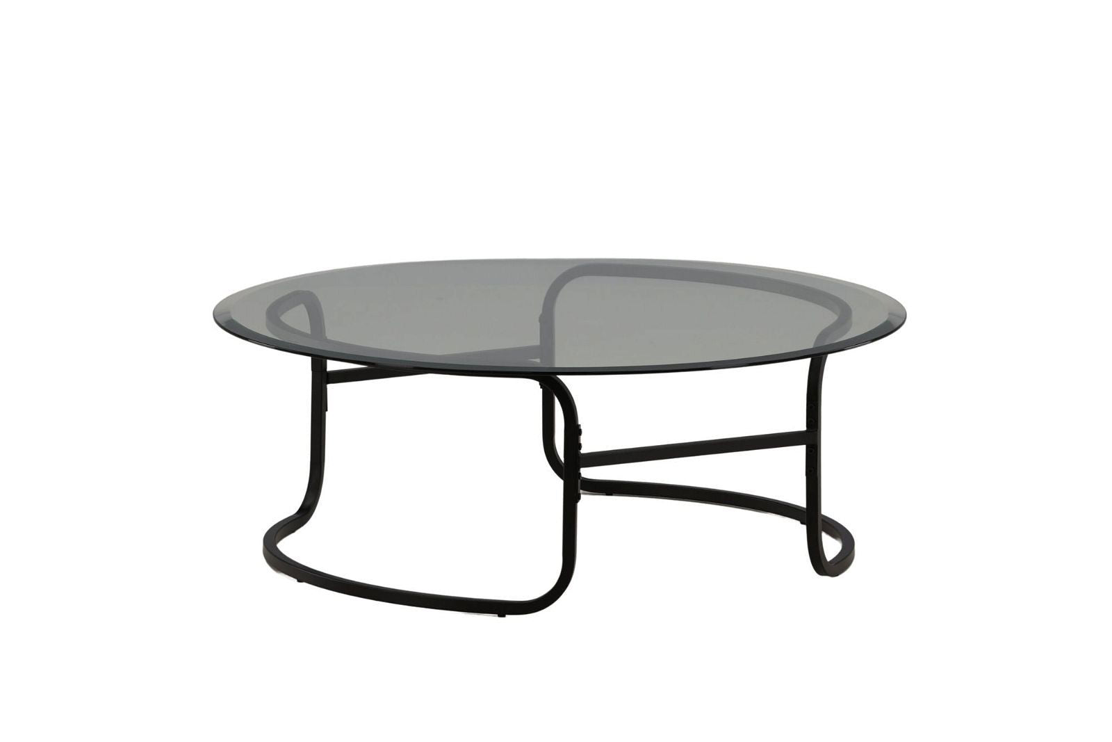 Lomma Sofa Table - Black / Clear glass - vivahabitat.com