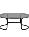 Lomma Sofa Table - Black / Clear glass - vivahabitat.com