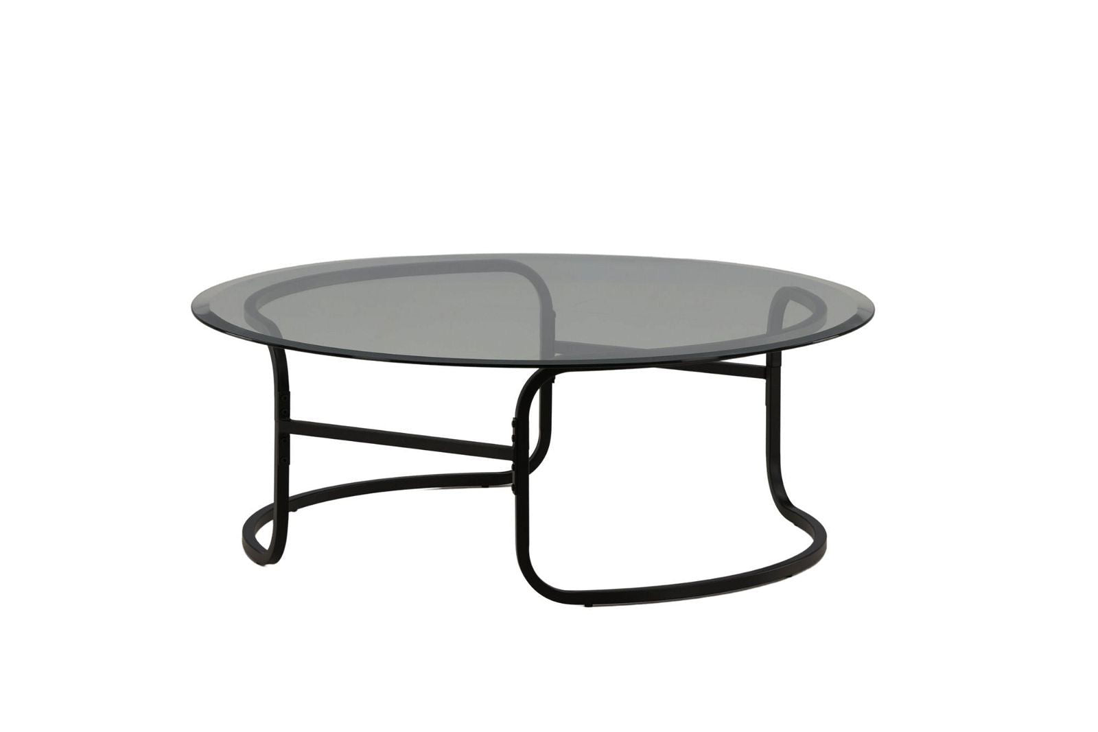 Lomma Sofa Table - Black / Clear glass - vivahabitat.com