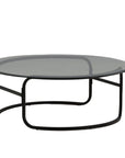 Lomma Sofa Table - Black / Clear glass - vivahabitat.com