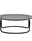 Lomma Sofa Table - Black / Clear glass - vivahabitat.com
