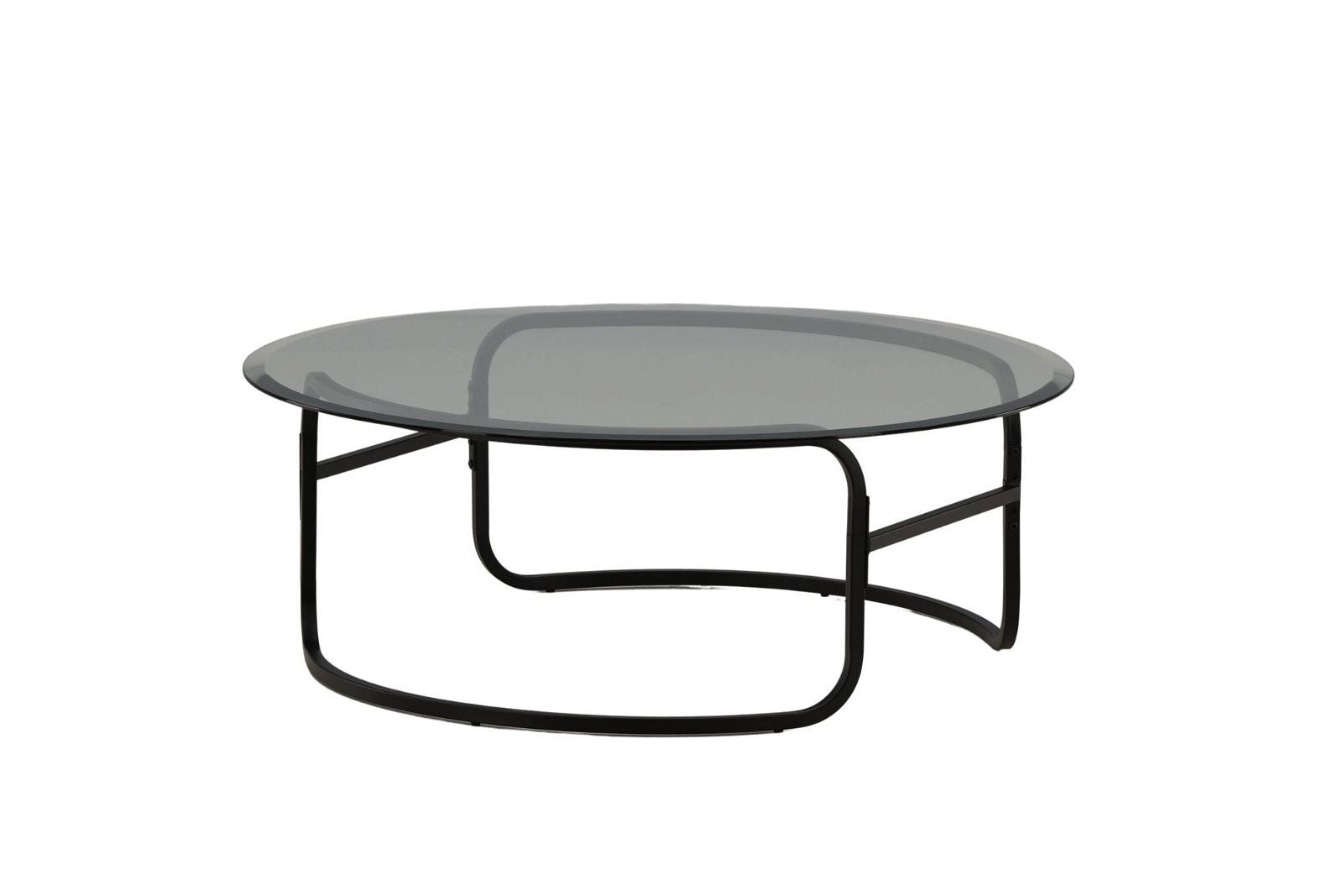 Lomma Sofa Table - Black / Clear glass - vivahabitat.com