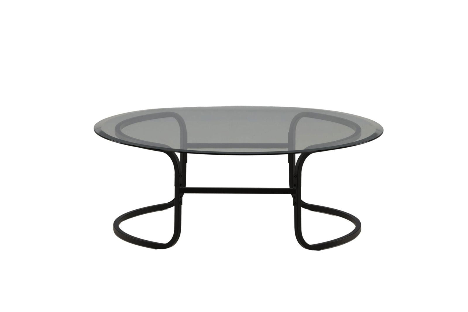 Lomma Sofa Table - Black / Clear glass - vivahabitat.com