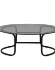 Lomma Sofa Table - Black / Clear glass - vivahabitat.com