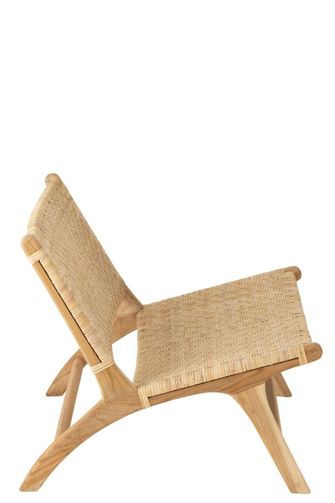 Lounge Chair Tight Weaving Rattan Natural - vivahabitat.com