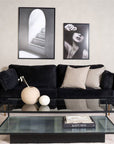 Maglehem - Sofa Table - Glass / Black - vivahabitat.com