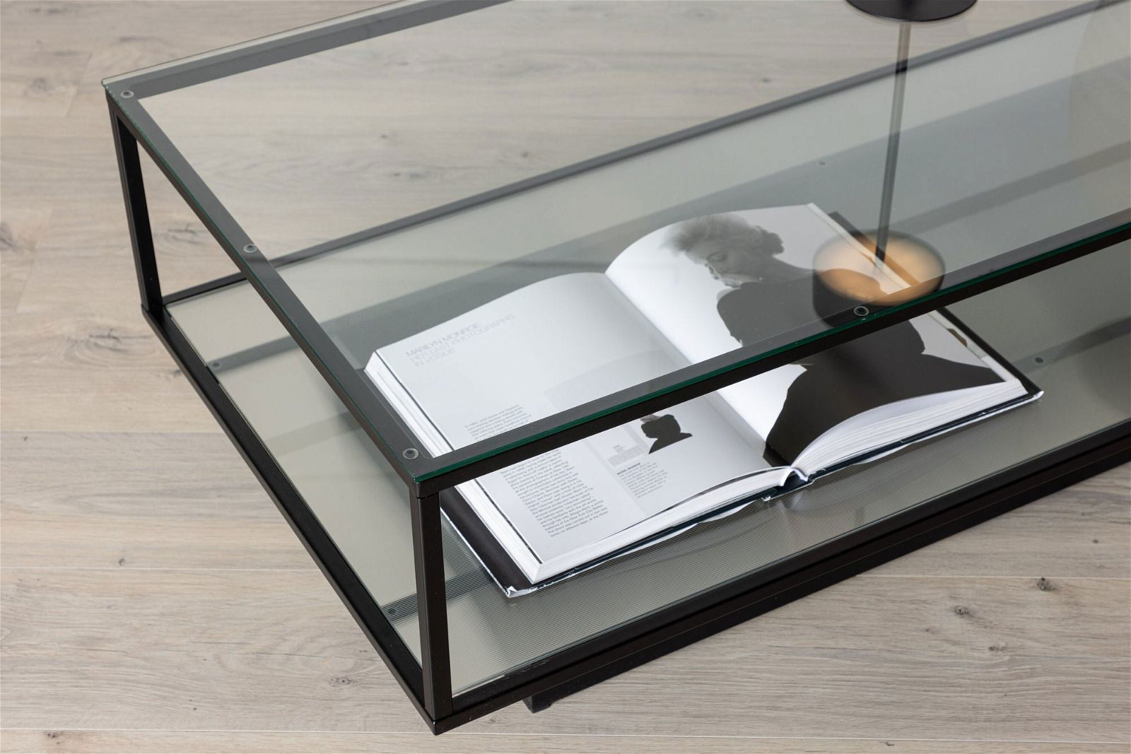 Maglehem - Sofa Table - Glass / Black - vivahabitat.com
