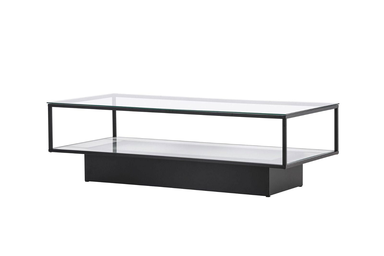Maglehem - Sofa Table - Glass / Black - vivahabitat.com