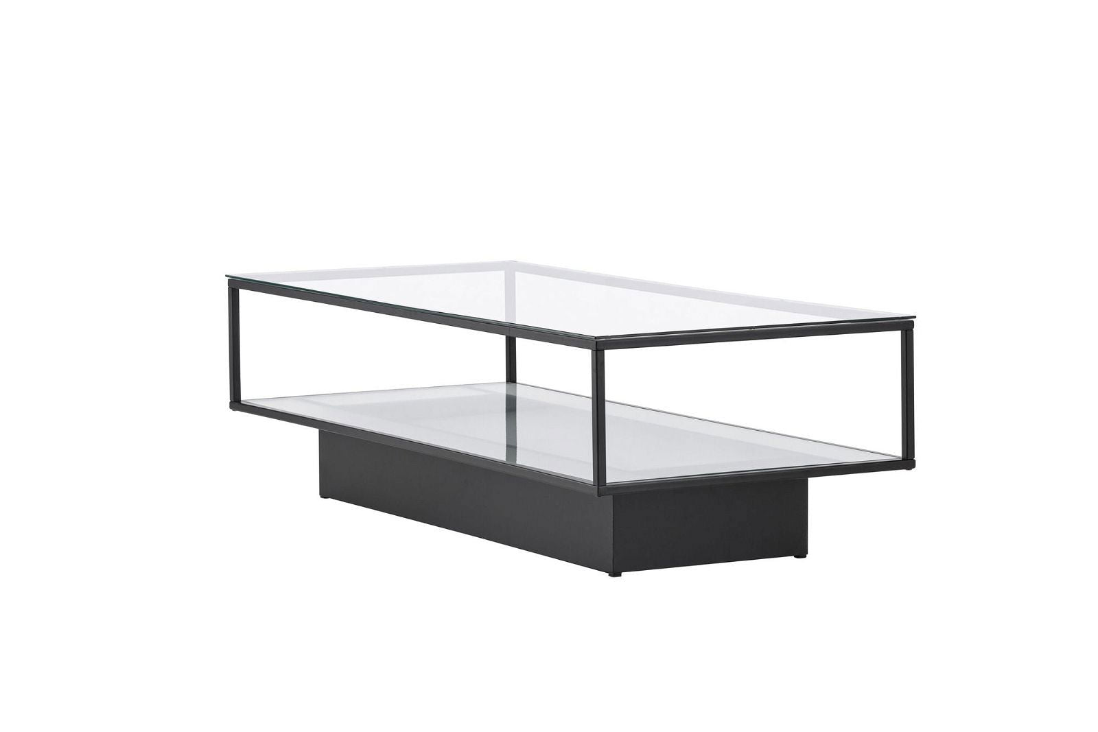 Maglehem - Sofa Table - Glass / Black - vivahabitat.com