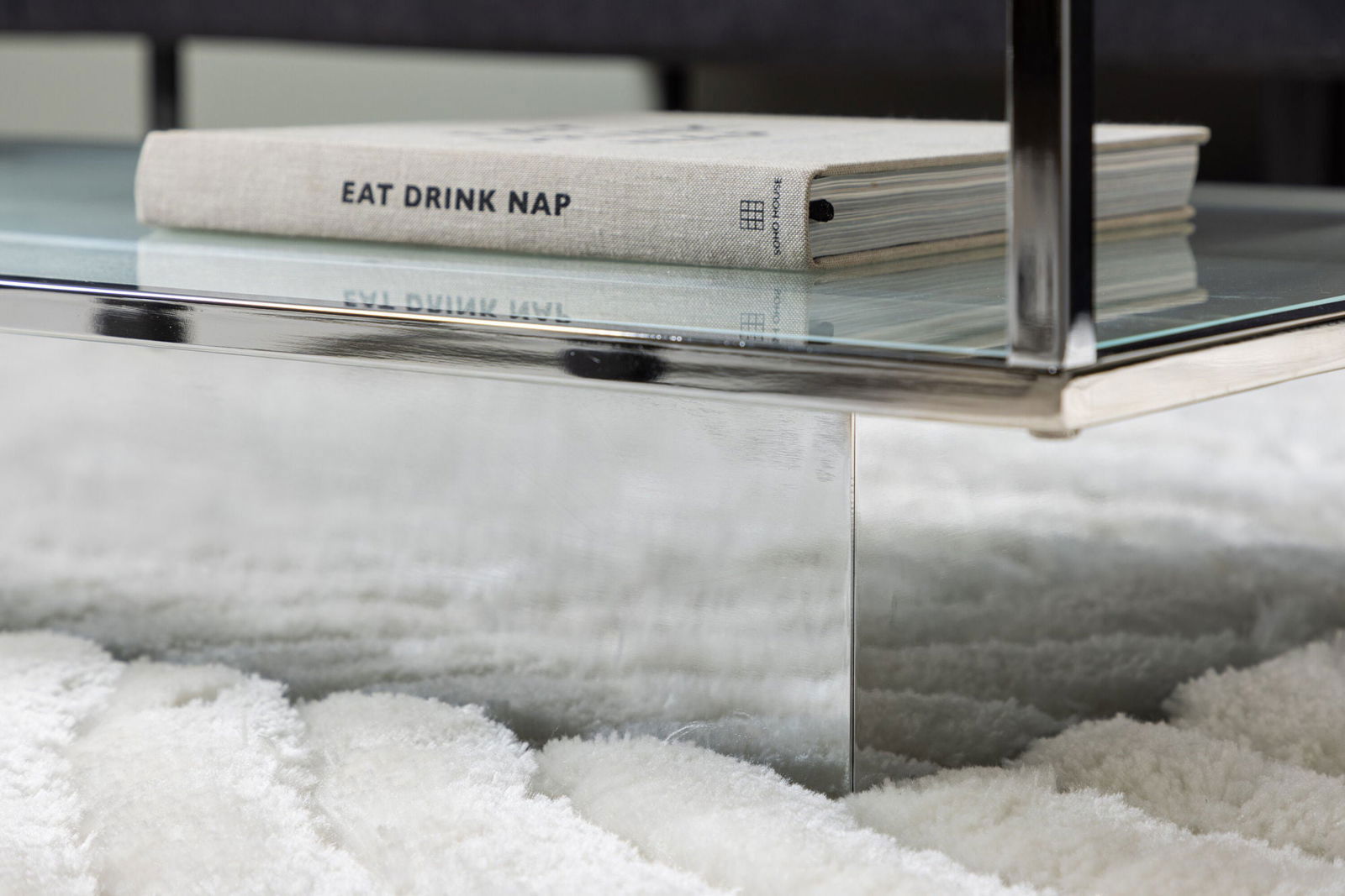 Maglehem Coffee Table  - Silver Chrome / Clear glass - vivahabitat.com