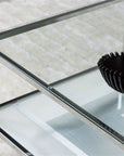 Maglehem Coffee Table  - Silver Chrome / Clear glass - vivahabitat.com