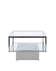 Maglehem Coffee Table  - Silver Chrome / Clear glass - vivahabitat.com