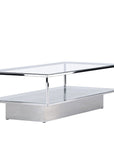 Maglehem Coffee Table  - Silver Chrome / Clear glass - vivahabitat.com