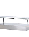 Maglehem Coffee Table  - Silver Chrome / Clear glass - vivahabitat.com