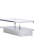 Maglehem Coffee Table  - Silver Chrome / Clear glass - vivahabitat.com