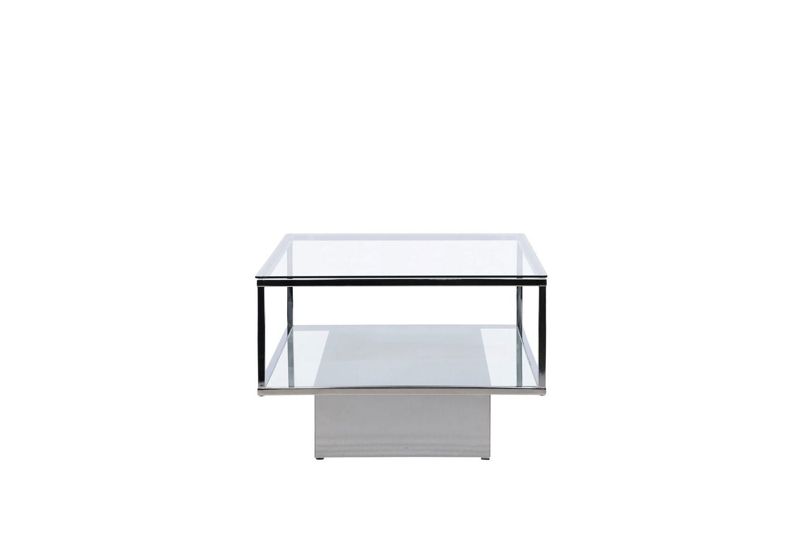 Maglehem Coffee Table  - Silver Chrome / Clear glass - vivahabitat.com
