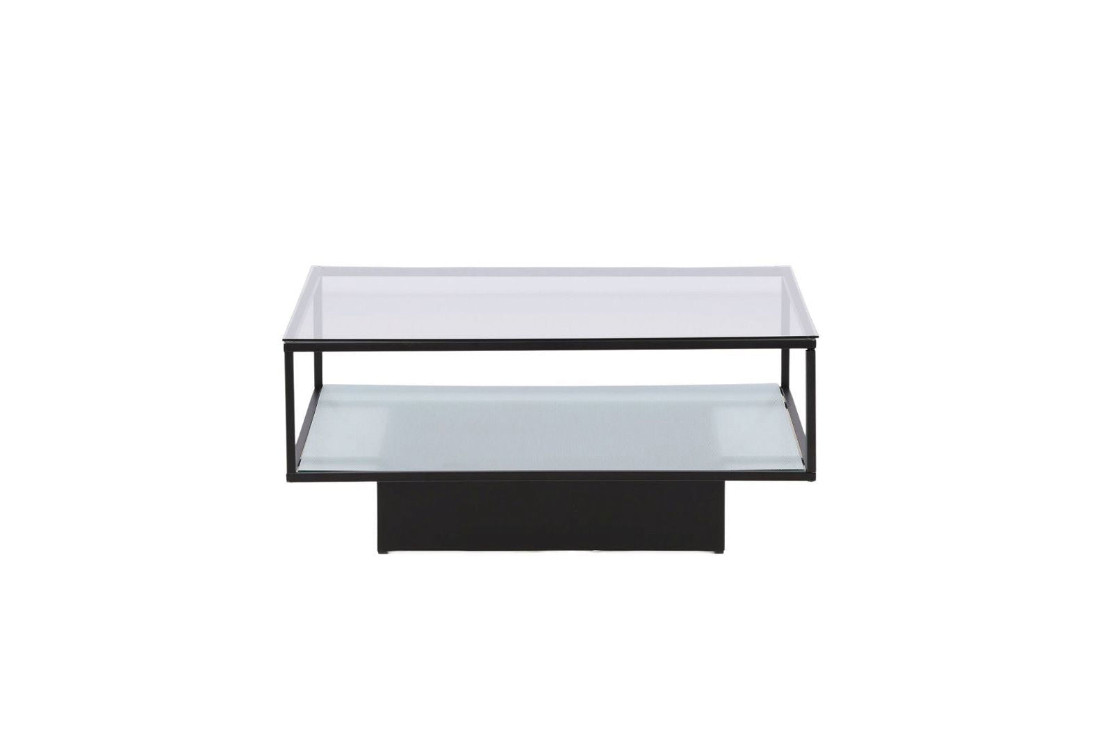 Maglehem Sofa Table - Black / Clear glass - vivahabitat.com