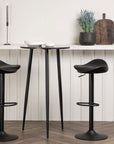 Venture Home Plaza Bar Table - Black / Black Mdf +Adesto Bar Chair - Black / Matte black ABS _2 - vivahabitat.com