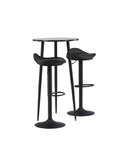 Venture Home Plaza Bar Table - Black / Black Mdf +Adesto Bar Chair - Black / Matte black ABS _2 - vivahabitat.com