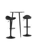 Venture Home Plaza Bar Table - Black / Black Mdf +Adesto Bar Chair - Black / Matte black ABS _2 - vivahabitat.com