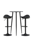 Venture Home Plaza Bar Table - Black / Black Mdf +Adesto Bar Chair - Black / Matte black ABS _2 - vivahabitat.com