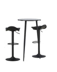 Venture Home Plaza Bar Table - Black / Black Mdf +Adesto Bar Chair - Black / Matte black ABS _2 - vivahabitat.com