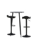 Venture Home Plaza Bar Table - Black / Black Mdf +Adesto Bar Chair - Black / Matte black ABS _2 - vivahabitat.com