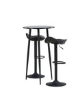 Venture Home Plaza Bar Table - Black / Black Mdf +Adesto Bar Chair - Black / Matte black ABS _2 - vivahabitat.com