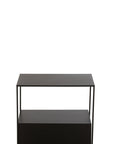 Side Table Rectangle Metal/Mdf Black - vivahabitat.com