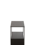 Side Table Rectangle Metal/Mdf Black - vivahabitat.com