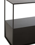 Side Table Rectangle Metal/Mdf Black - vivahabitat.com