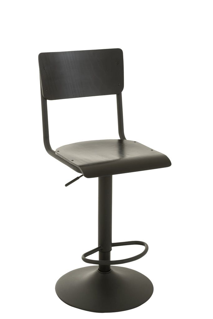 Barstool Wood/Metal Black - vivahabitat.com