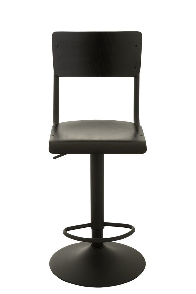 Barstool Wood/Metal Black - vivahabitat.com