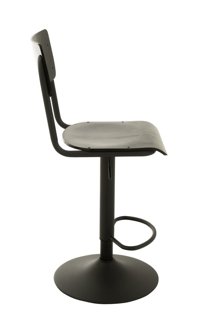 Barstool Wood/Metal Black - vivahabitat.com